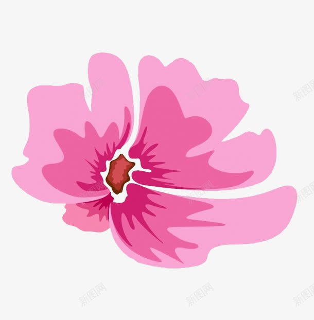 粉色手绘的花png免抠素材_新图网 https://ixintu.com PNG图形 PNG装饰 粉色 花卉 花朵 装饰