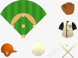 棒球运动插图素材