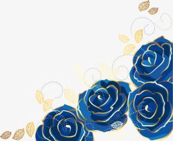 效果海报植物蓝色花朵素材