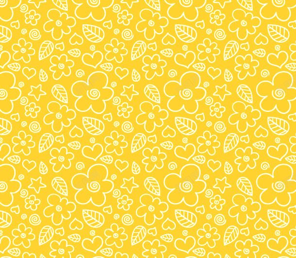 黄色花朵树叶背景png免抠素材_新图网 https://ixintu.com 树叶 背景 花朵 黄色