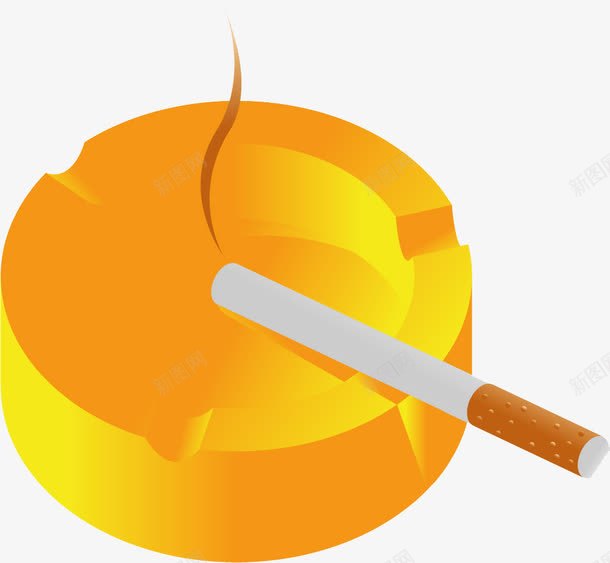 黄色燃烧的烟头png免抠素材_新图网 https://ixintu.com 危害 吸烟 戒烟 烟头 燃烧的烟头 黄色
