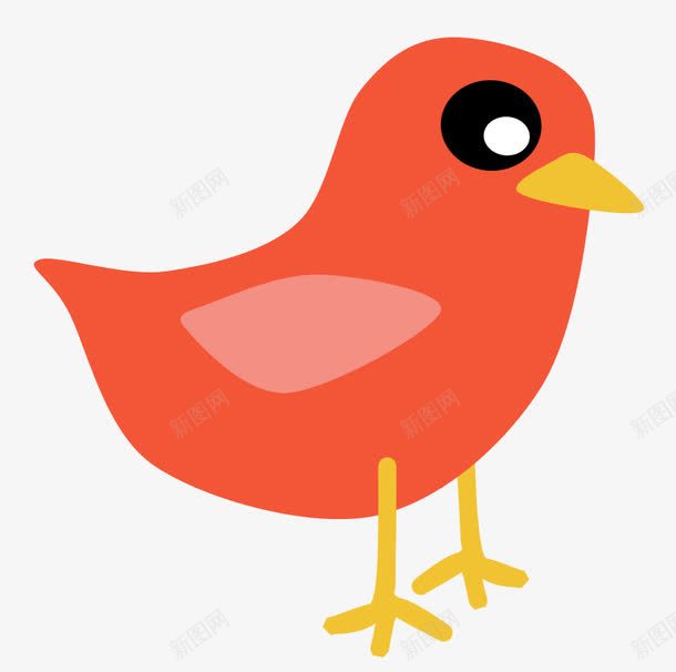 红色的卡通小鸡png免抠素材_新图网 https://ixintu.com 卡通小鸡 小鸡 小鸡卡通 红色 红色卡通