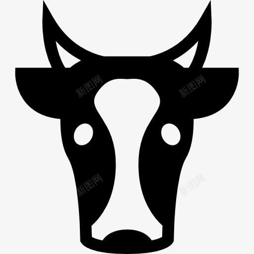 牛面前图标png_新图网 https://ixintu.com 动物 动物面前 头 小角 正面 牛的角 脸