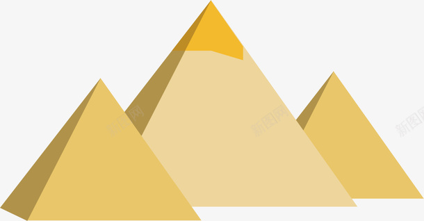 古典黄色金字塔png免抠素材_新图网 https://ixintu.com 创意 古典金字塔 复古 大气金字塔 黄色沙子 黄色金字塔
