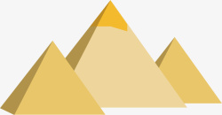 古典黄色金字塔素材