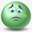 悲伤的的脸表情符号Green图标png_新图网 https://ixintu.com emoticon face sad 悲伤的 的脸 表情符号
