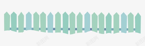 浅绿色清新卡通篱笆png免抠素材_新图网 https://ixintu.com 卡通 浅绿色 清新 篱笆