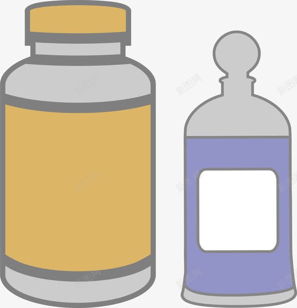 卡通药瓶png免抠素材_新图网 https://ixintu.com 医疗 卡通 生物医药 生物医药产业 生物医药彩页 生物医药矢量 药瓶