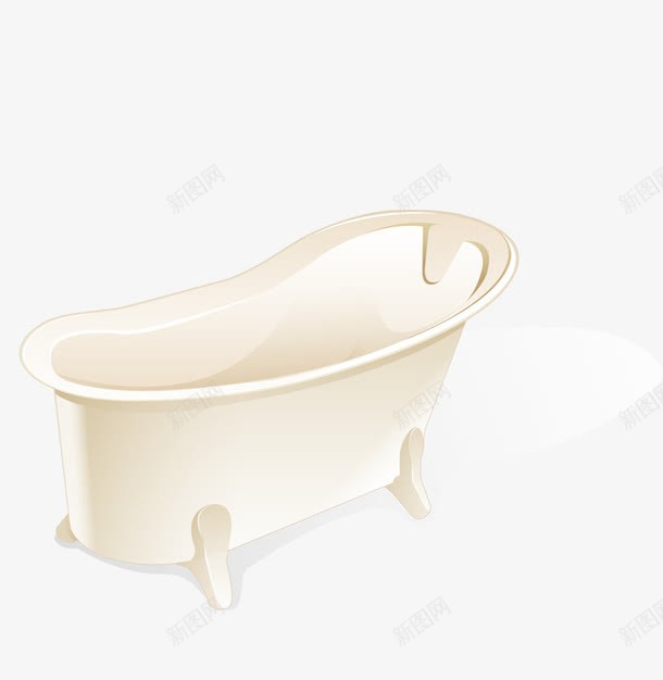 白色浴缸png免抠素材_新图网 https://ixintu.com 家居 浴缸 白色 装饰