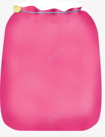 布袋png免抠素材_新图网 https://ixintu.com 卡通 布袋 扎口袋 收纳袋 粉色