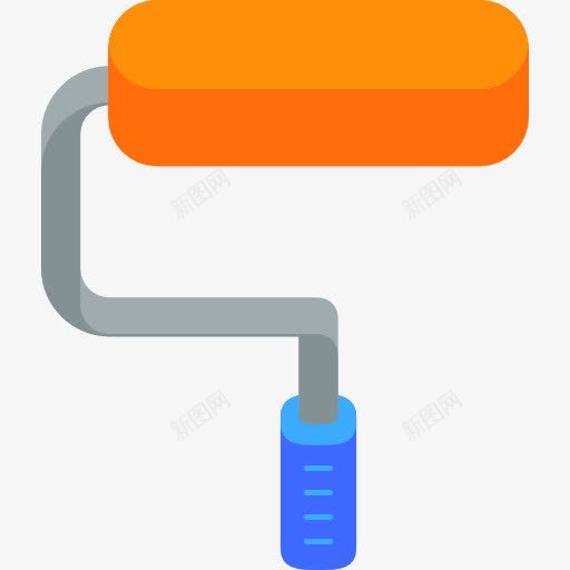 一把橙色的刷子png免抠素材_新图网 https://ixintu.com 刷子 卡通 粉刷