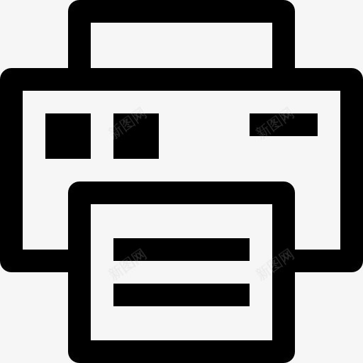 打印机图标png_新图网 https://ixintu.com 办公材料 印刷 打印 打印机