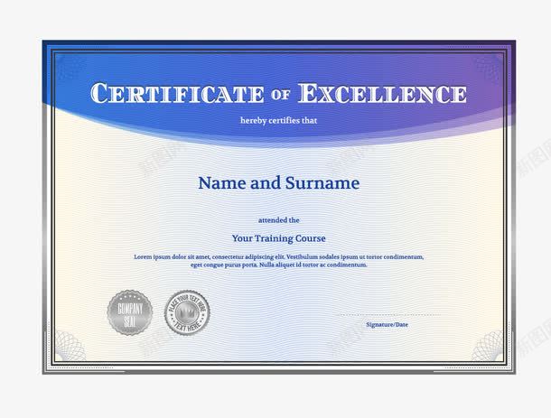 certificatepng免抠素材_新图网 https://ixintu.com certificate 矢量底纹 矢量证书 矢量边框 证书