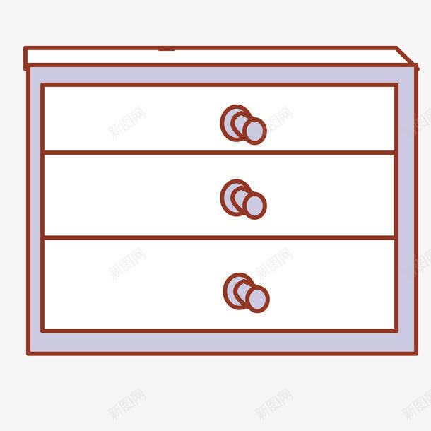 带抽屉的柜子png免抠素材_新图网 https://ixintu.com 家具 抽屉 柜子