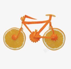 水果单车橙子单车高清图片