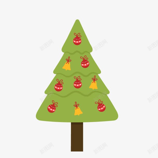 带礼物球的圣诞树png免抠素材_新图网 https://ixintu.com 圣诞装饰 带礼物的圣诞树 矢量居家装饰