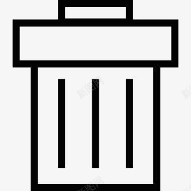 封闭式垃圾桶图标图标