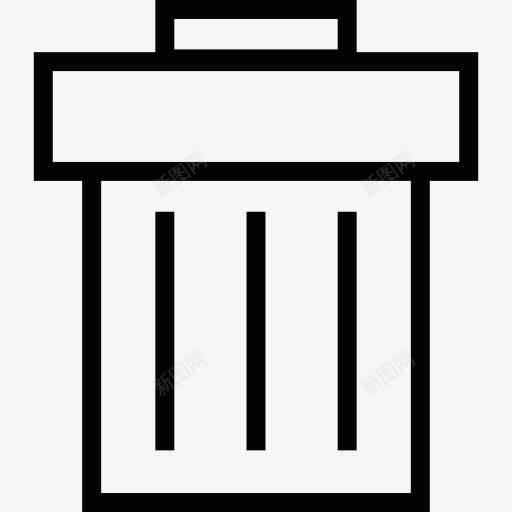 封闭式垃圾桶图标png_新图网 https://ixintu.com 垃圾 垃圾桶 工具和器具