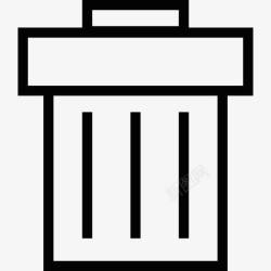 封闭式封闭式垃圾桶图标高清图片