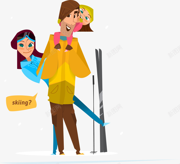 运动滑雪矢量图ai免抠素材_新图网 https://ixintu.com 免抠 全家PNG 卡通手绘 滑雪 运动 矢量图