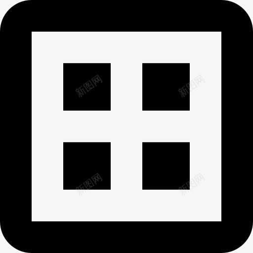 四方形方形按钮图标png_新图网 https://ixintu.com 四 广场 按钮 界面 程式化 符号