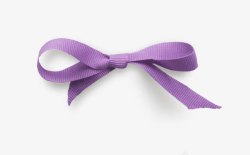 紫色蝴蝶结布条素材