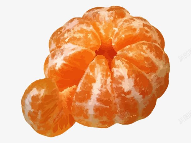 剥开的桔子png免抠素材_新图网 https://ixintu.com 桔子 桔子肉 橘子 水果