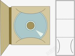 CD光盘包装盒矢量图素材