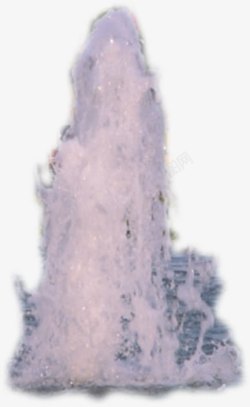 紫色梦幻喷泉水池素材
