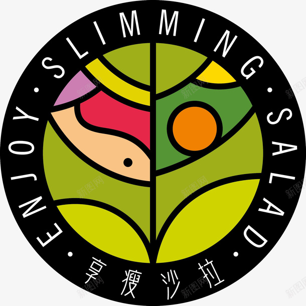 享瘦沙拉logo图标png_新图网 https://ixintu.com 享瘦沙拉 创意 图标 图案 平面 标志 沙拉 沙拉logo 设计