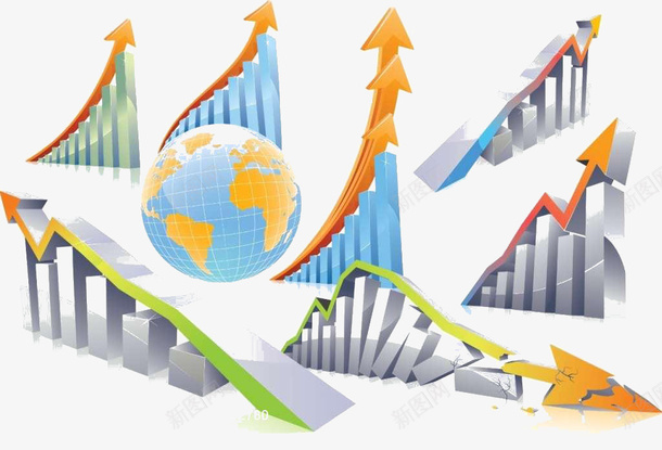 股票涨势图标png_新图网 https://ixintu.com 箭头 股票涨势图标 装饰