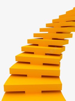 木制阶梯黄色木制阶梯高清图片