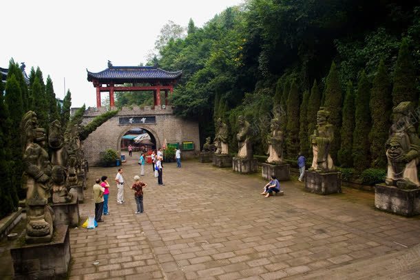 重庆丰都鬼城风景png免抠素材_新图网 https://ixintu.com 名胜古迹 旅游风景 著名建筑