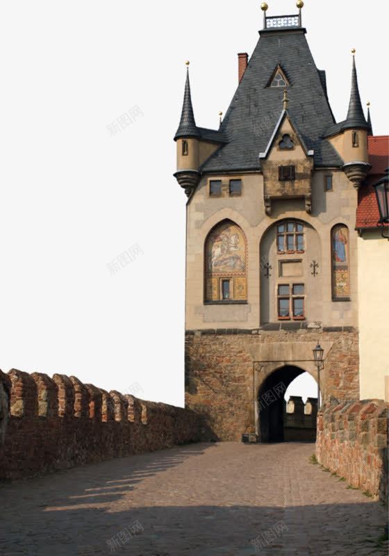 欧式城堡png免抠素材_新图网 https://ixintu.com 城堡 屋顶 建筑 欧式
