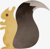 手绘松鼠png免抠素材_新图网 https://ixintu.com 动物 卡通松鼠 平扁图形