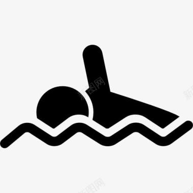 残奥会游泳选手图标图标