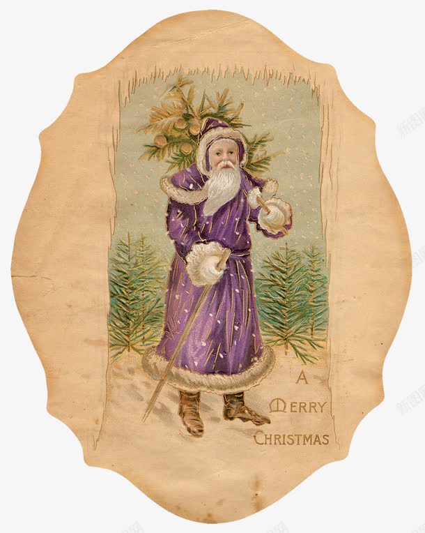 圣诞老人装饰标签png免抠素材_新图网 https://ixintu.com 圣诞 标签 老人 装饰