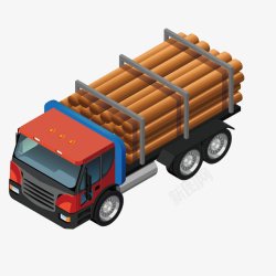 木材车卡通木材车矢量图高清图片