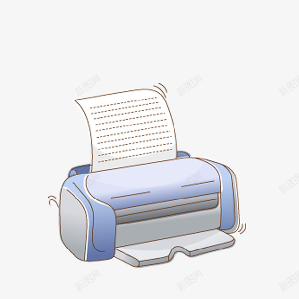 打印机png免抠素材_新图网 https://ixintu.com 卡通 印刷机 手绘 打印机