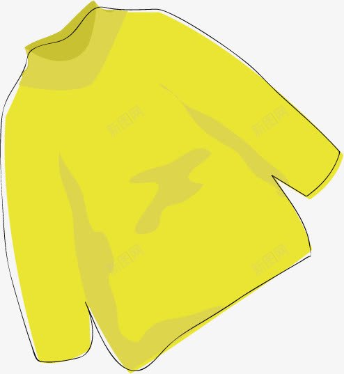 黄色冬装上衣卡通png免抠素材_新图网 https://ixintu.com 上衣 冬装 卡通 素材 黄色