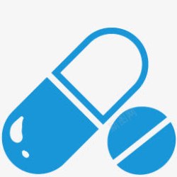 pills药片蓝色的健康图标高清图片