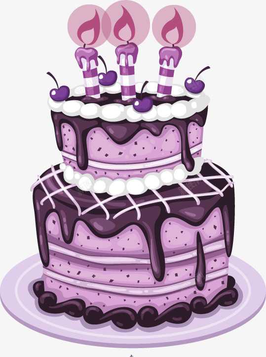 紫色清新蛋糕装饰图案png免抠素材_新图网 https://ixintu.com 免抠PNG 清新 紫色 蛋糕 装饰图案