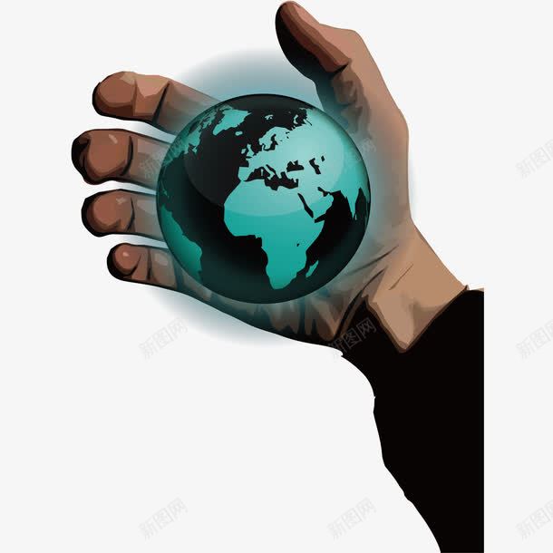 手握地球png免抠素材_新图网 https://ixintu.com 卡通手掌 地球 手掌 手绘手掌 黑色地球