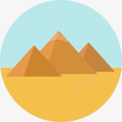 古老的非洲建筑金字塔图标高清图片