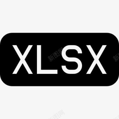 Xlsx文件类型矩形实心符号图标图标