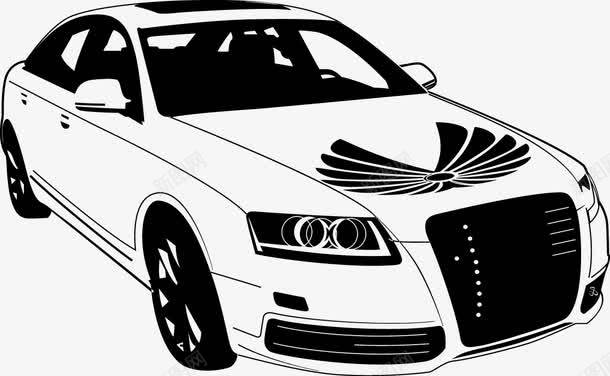 轿车png免抠素材_新图网 https://ixintu.com 免费矢量下载 复古 手绘汽车 豪车 轿车