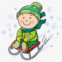 滑雪男孩素材
