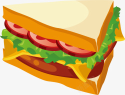 立体三明治黄色立体美味三明治高清图片