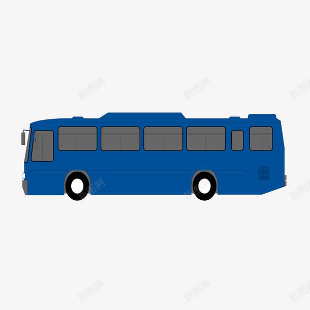 深蓝色大型汽车公交车png免抠素材_新图网 https://ixintu.com 公交车 大型 汽车 深蓝色 蓝色城市公交车