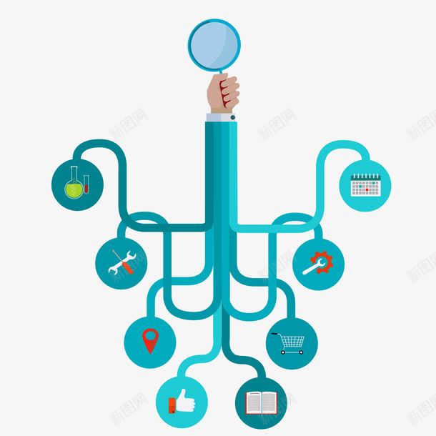 手的功能图png免抠素材_新图网 https://ixintu.com 手功能 聚合一 蓝色